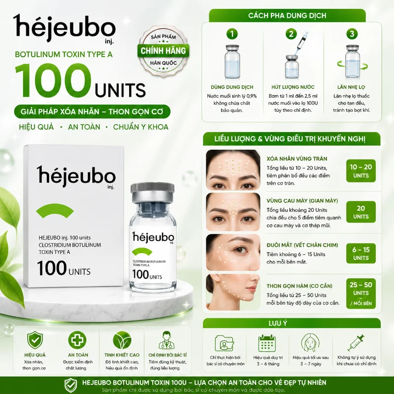 Hejeubo Botulinum Toxin 100U Chính Hãng - Botulinum Toxin Type A Hàn Quốc