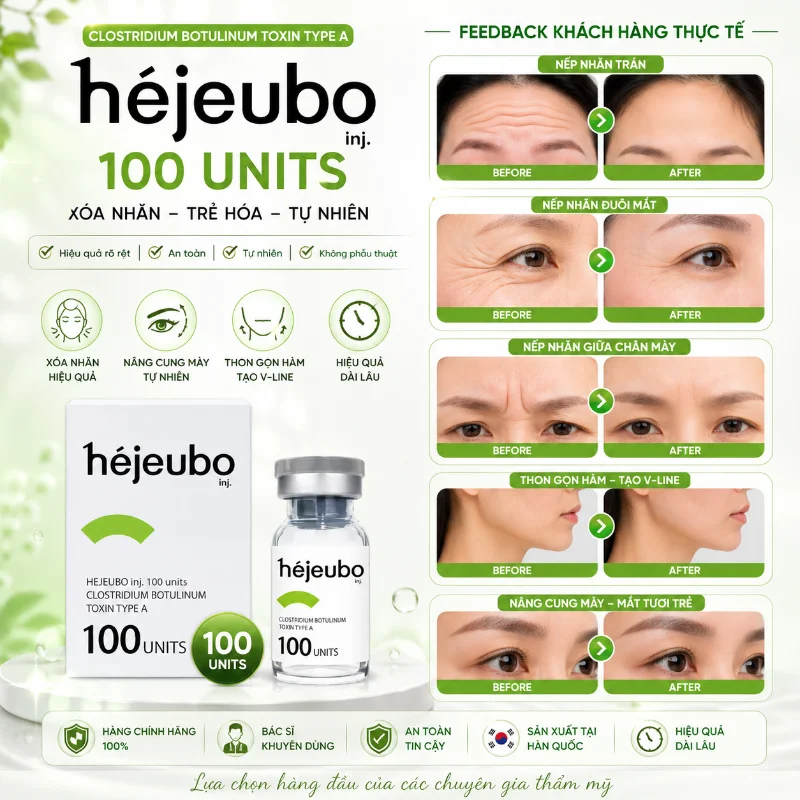 Hejeubo Botulinum Toxin 100U Chính Hãng - Botulinum Toxin Type A Hàn Quốc