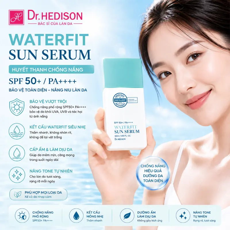 Huyết Thanh Chống Nắng WaterFit Sun Serum SPF50+ PA++++ 50ml | Dr.HEDISON