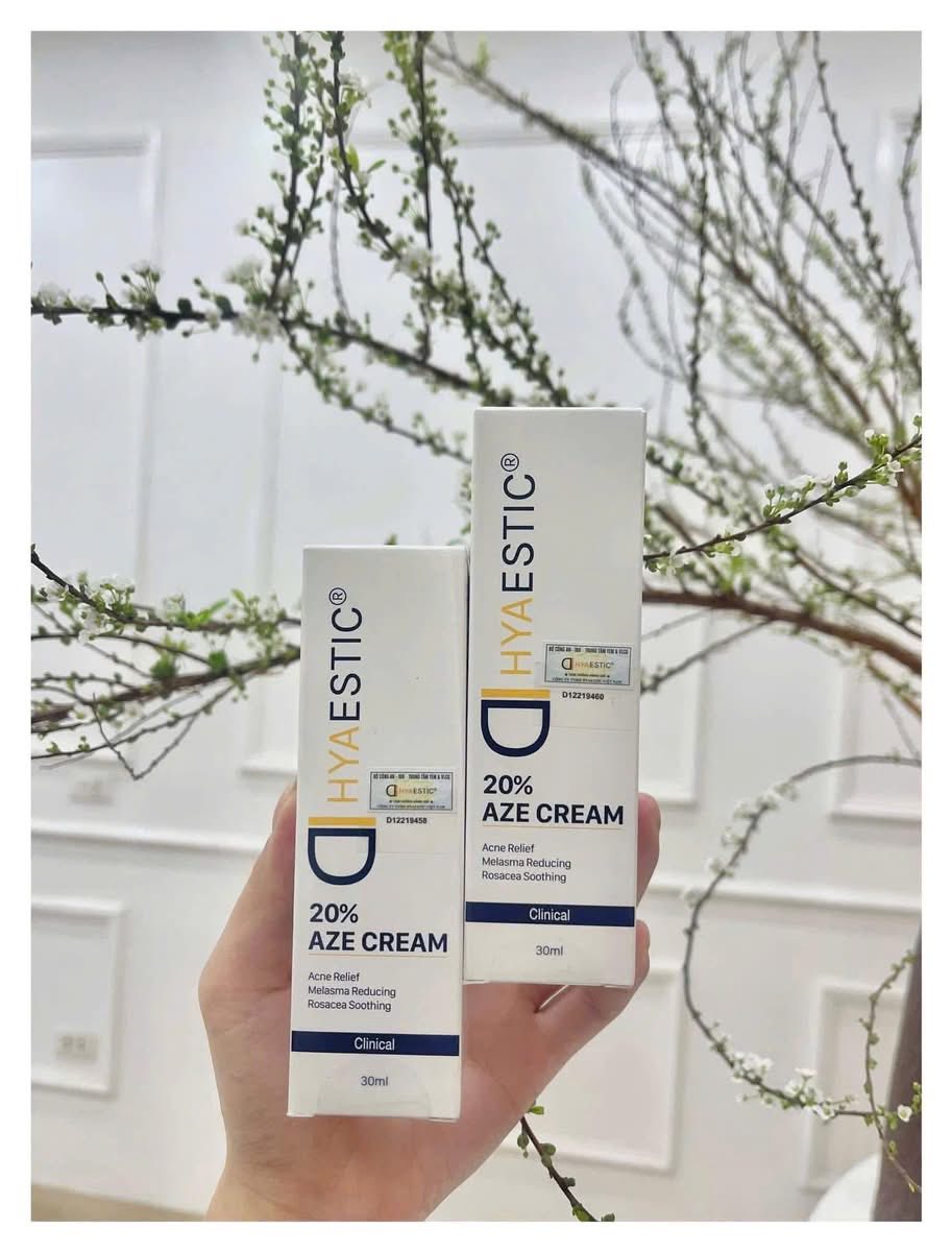 Kem Hỗ Trợ Giảm Mụn, Cải Thiện Thâm Nám & Sắc Tố Da Hyaestic 20% Aze Cream Chính Hãng