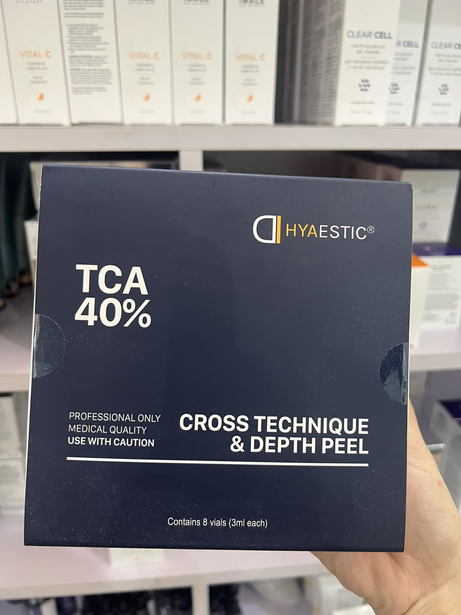 Bộ Peel Chuyên Nghiệp Hỗ Trợ Cải Thiện Lão Hóa, Làm Sáng Da Chuyên Sâu Hyaestic Cross Technique & Depth Peel TCA 40% Chính Hãng