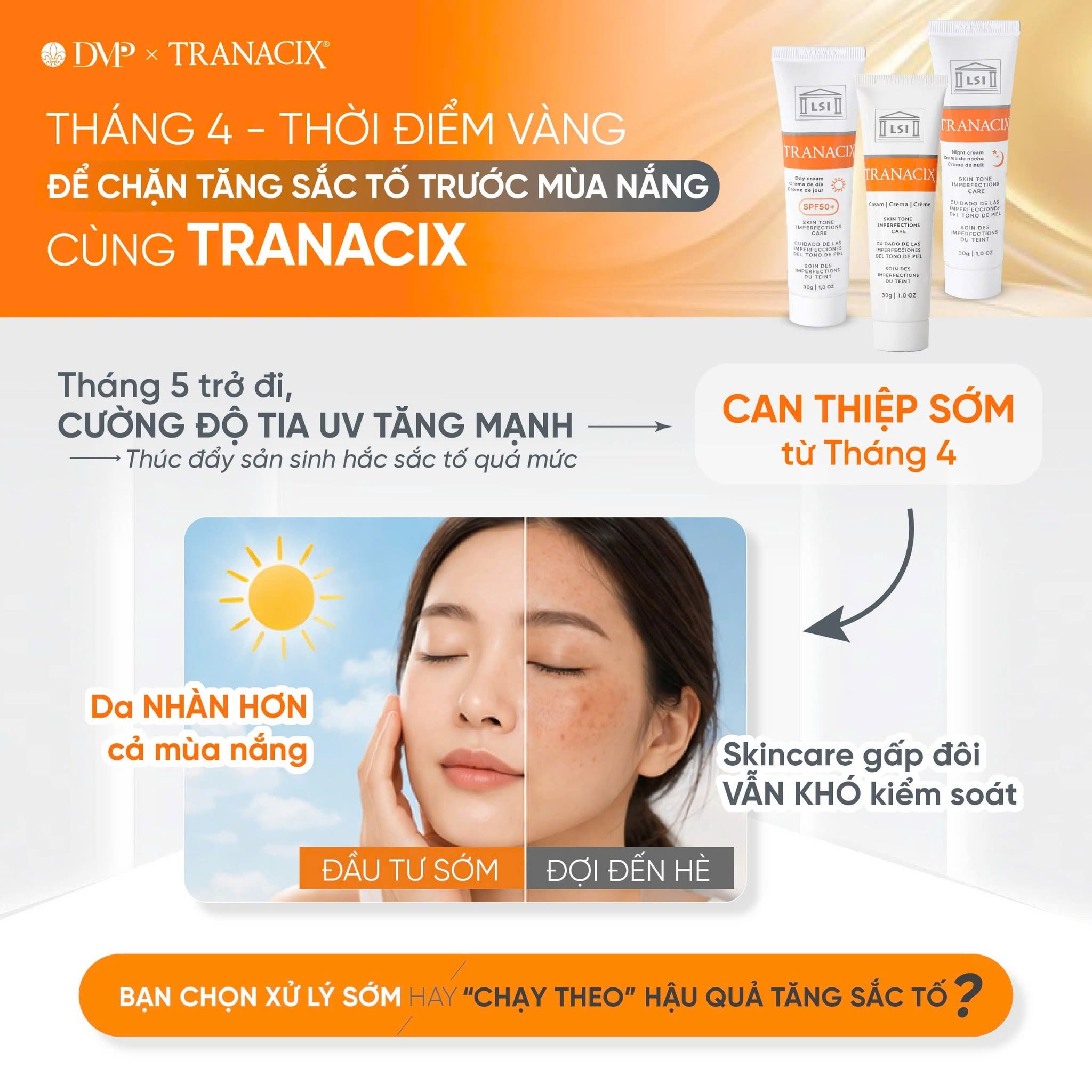 Kem Bôi Tranexamic Acid Hỗ Trợ Cải Thiện Nám, Hồng Ban Và Tăng Sắc Tố Tranacix Cream 3%
