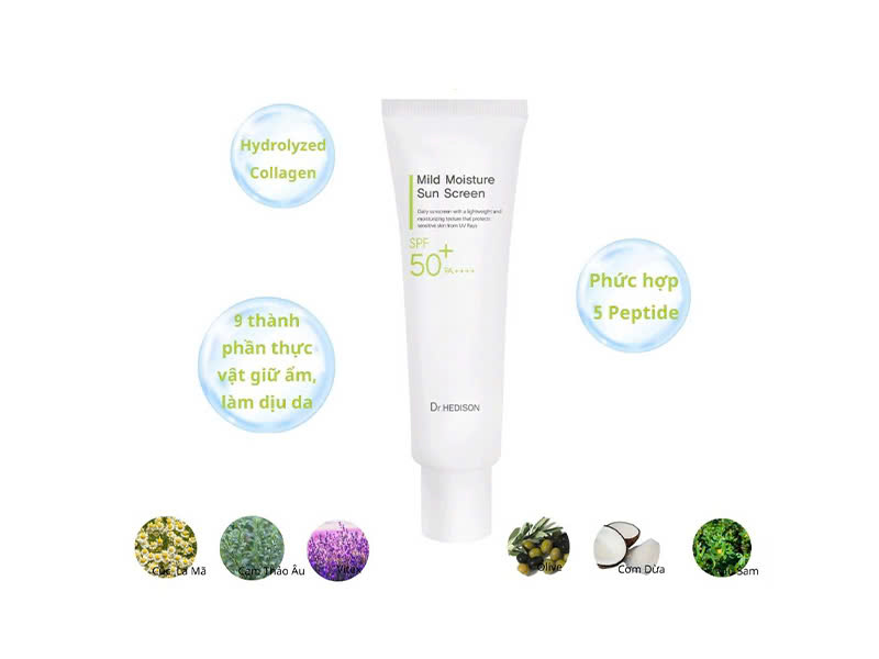 Kem Chống Nắng Dưỡng Da Mild Moisture Sun Screen SPF50 PA++++ Dr.HEDISON