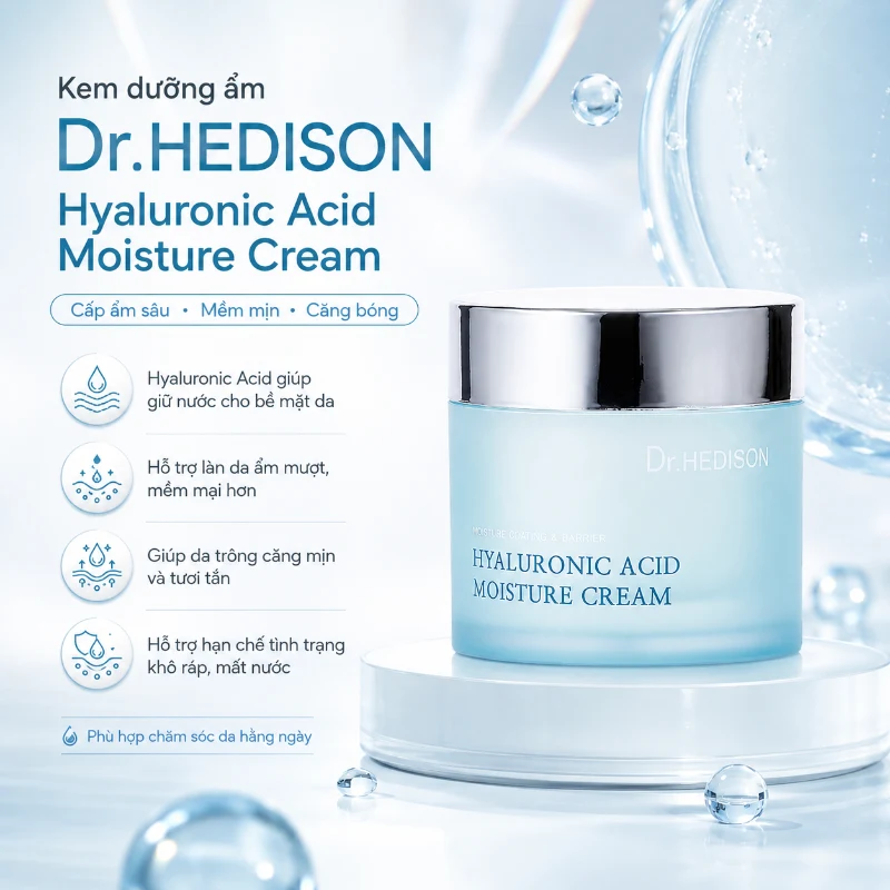 Kem Dưỡng Ẩm Dr.Hedison Hyaluronic Acid Moisture Cream 85ml
