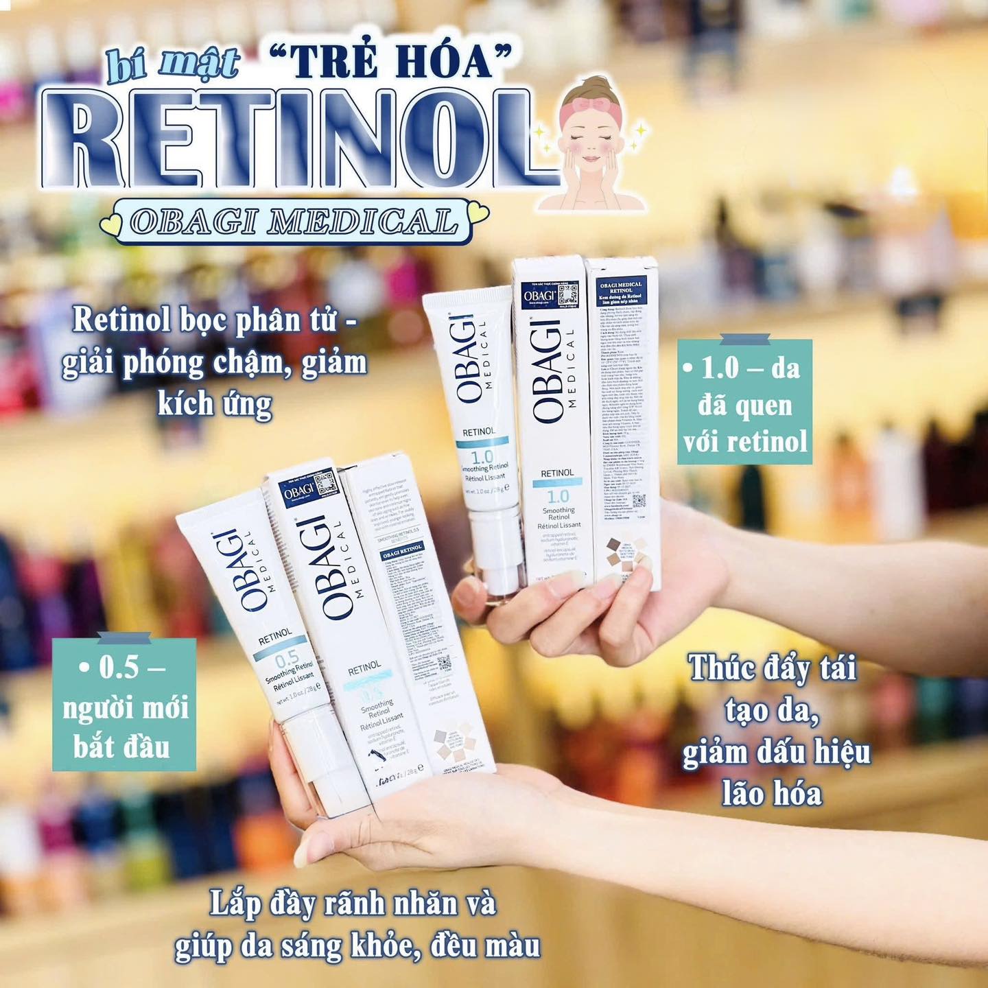 Kem Dưỡng Ẩm & Giảm Nếp Nhăn Obagi Retinol 0.5 28g