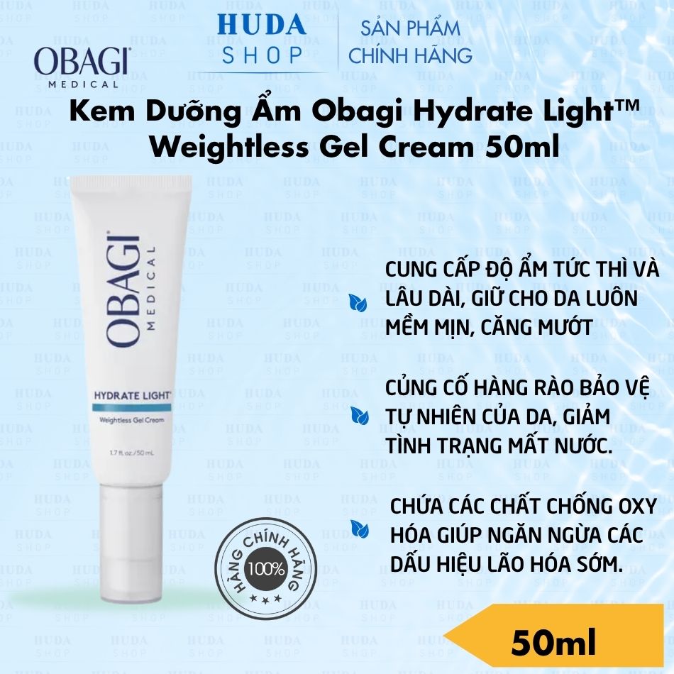 Kem Dưỡng Ẩm Obagi Hydrate Light™ Weightless Gel Cream 50ml