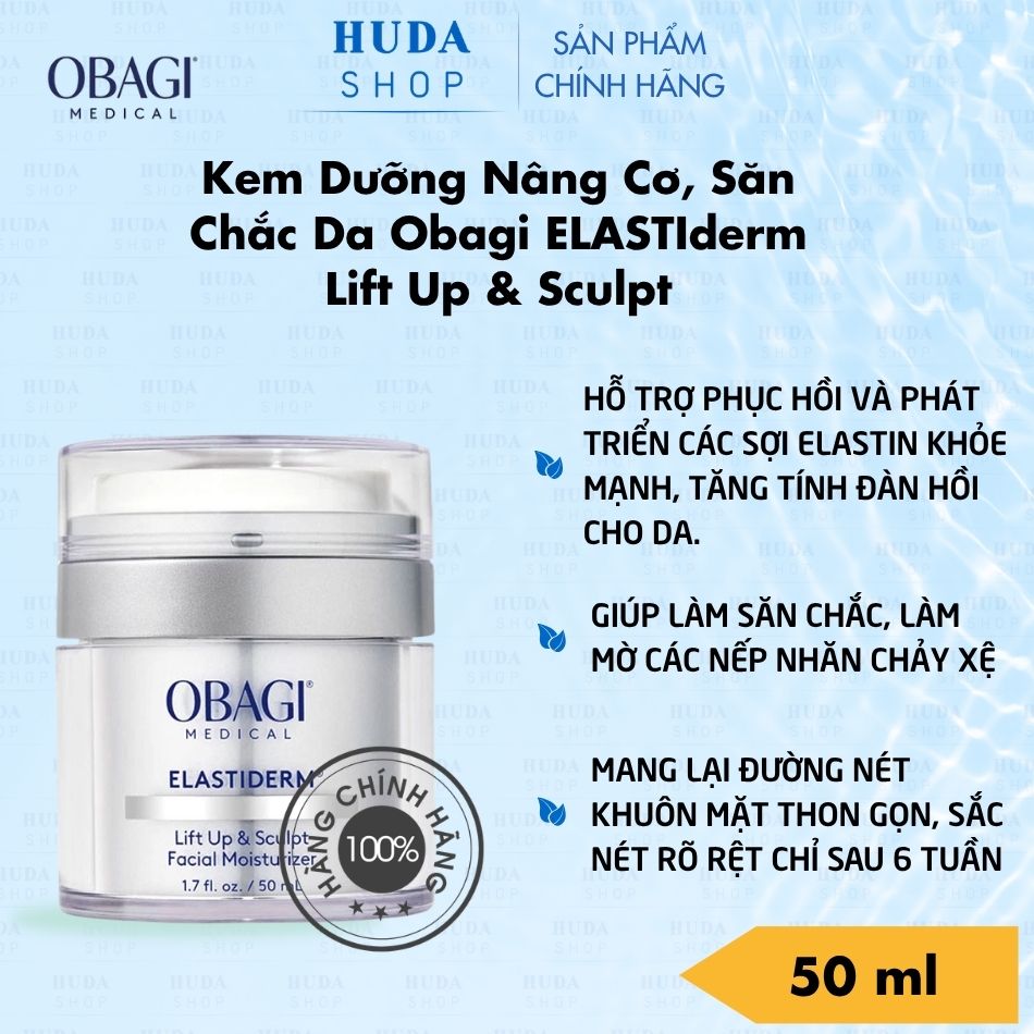 Kem Dưỡng Chuyên Sâu Nâng Cơ, Làm Mờ Nếp Nhăn Obagi ELASTIderm Lift Up & Sculpt Facial Moisturizer 50ml
