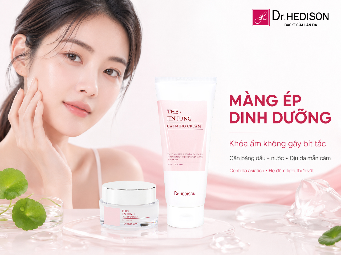 Kem Dưỡng Kiểm Soát Dầu The: Jin Jung Calming Cream Dr.HEDISON 50ml/200ml