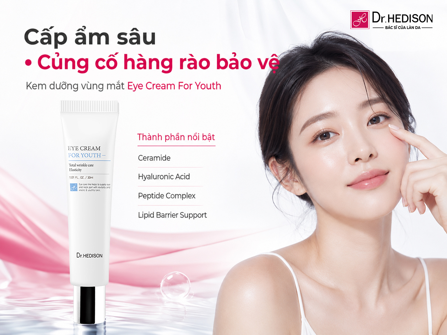 Kem Dưỡng Mắt Chống Lão Hóa Eye Cream For Youth Dr.HEDISON 30ml