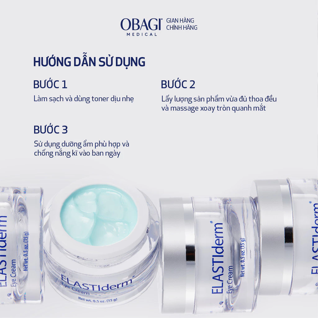 Kem Dưỡng Mắt Giảm Nếp Nhăn, Chăm Sóc Da Mắt Obagi ELASTIderm® Eye Cream 15g