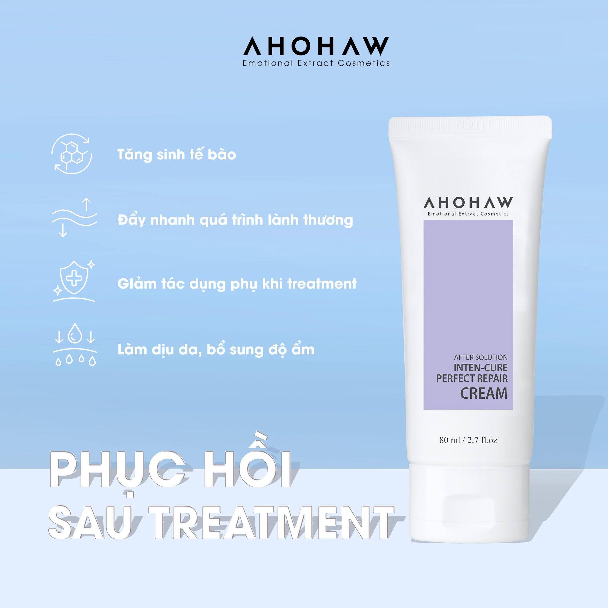 Kem tăng trưởng phục hồi da treatment Ahohwa After Solution Inten-Cure Perfect Repair Cream 50ml