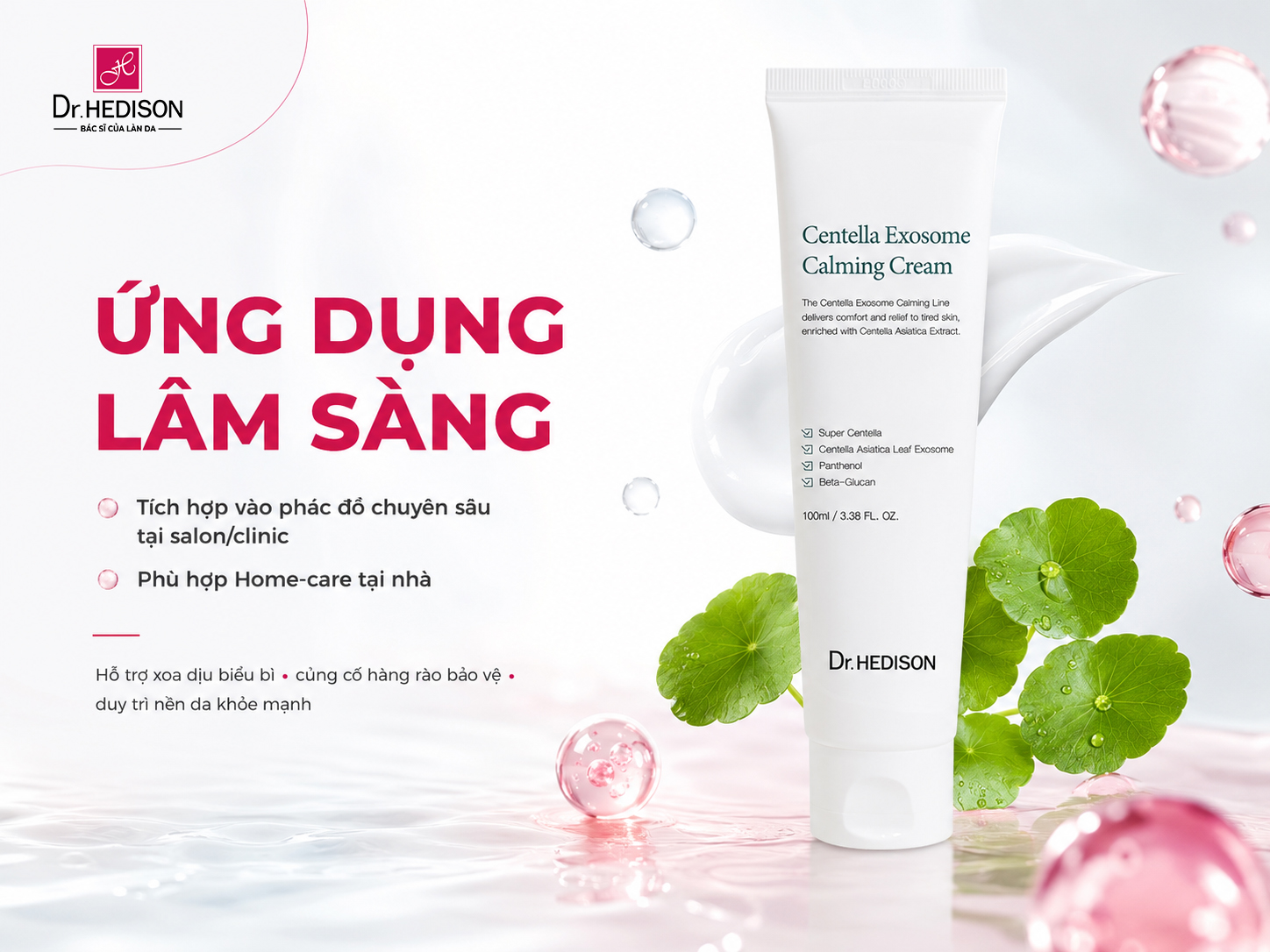 Kem Dưỡng Phục Hồi Da Nhạy Cảm Centella Exosome Calming Cream Dr.HEDISON 100ml