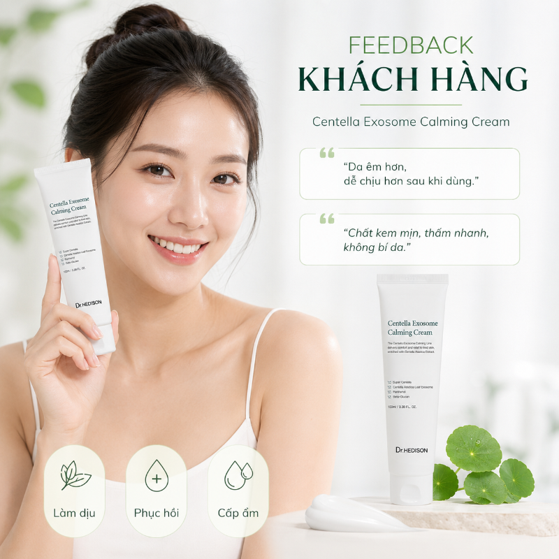 Kem Dưỡng Phục Hồi Da Nhạy Cảm Centella Exosome Calming Cream Dr.HEDISON 100ml