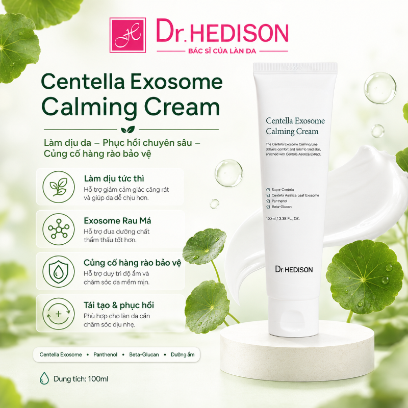Kem Dưỡng Phục Hồi Da Nhạy Cảm Centella Exosome Calming Cream Dr.HEDISON 100ml