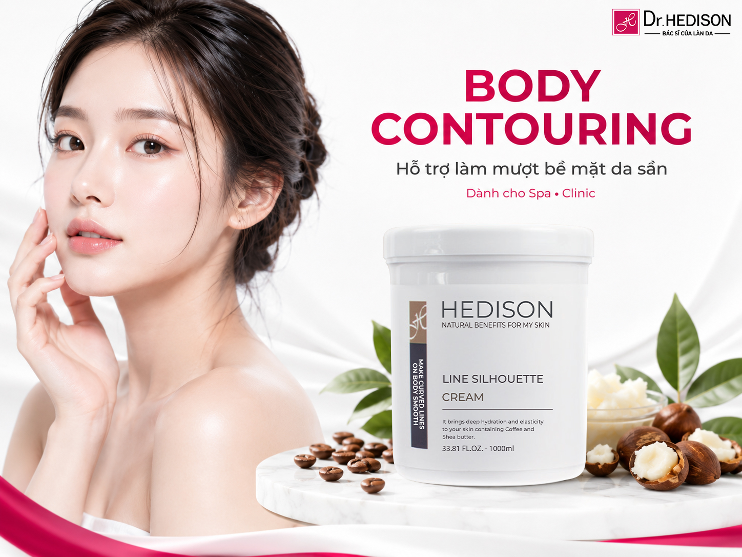 Kem Hỗ Trợ Định Hình Cơ Thể Dr.HEDISON Line Silhouette Cream 1000ml