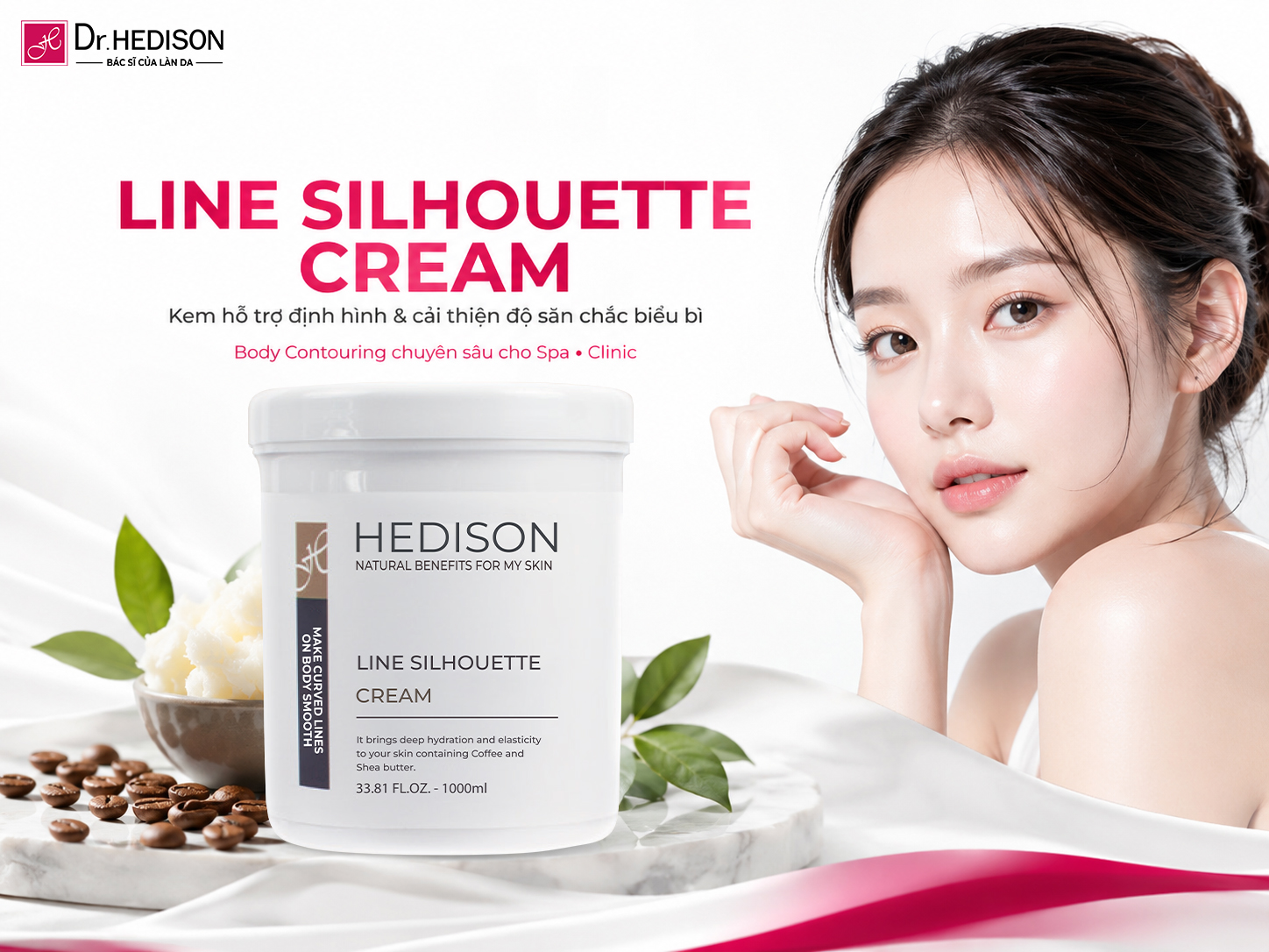 Kem Hỗ Trợ Định Hình Cơ Thể Dr.HEDISON Line Silhouette Cream 1000ml