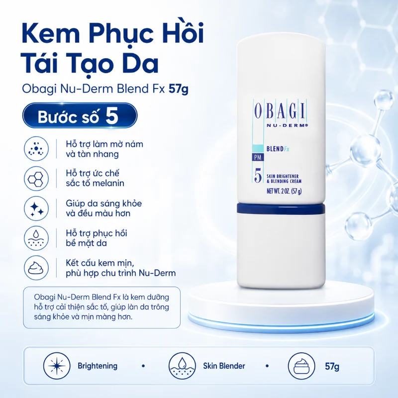 Kem Phục Hồi Dưỡng Sáng Da, Giảm Nám & Đều Màu Da Obagi Nu-Derm Blend Fx 57g