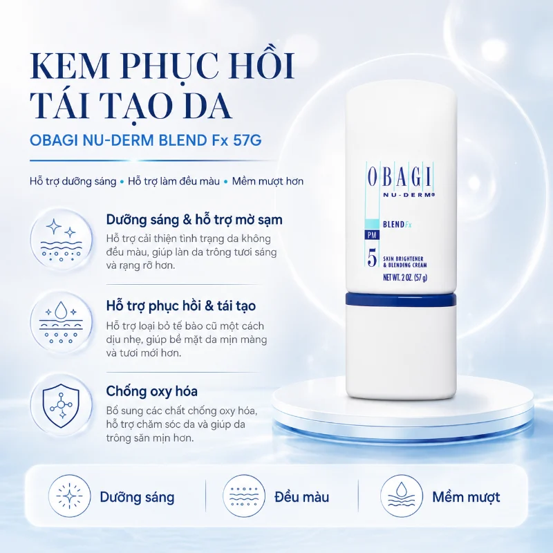 Kem Phục Hồi Dưỡng Sáng Da, Giảm Nám & Đều Màu Da Obagi Nu-Derm Blend Fx 57g
