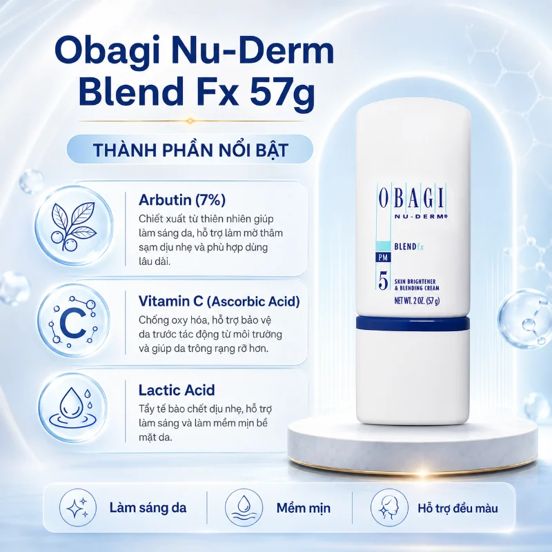 Kem Phục Hồi Dưỡng Sáng Da, Giảm Nám & Đều Màu Da Obagi Nu-Derm Blend Fx 57g