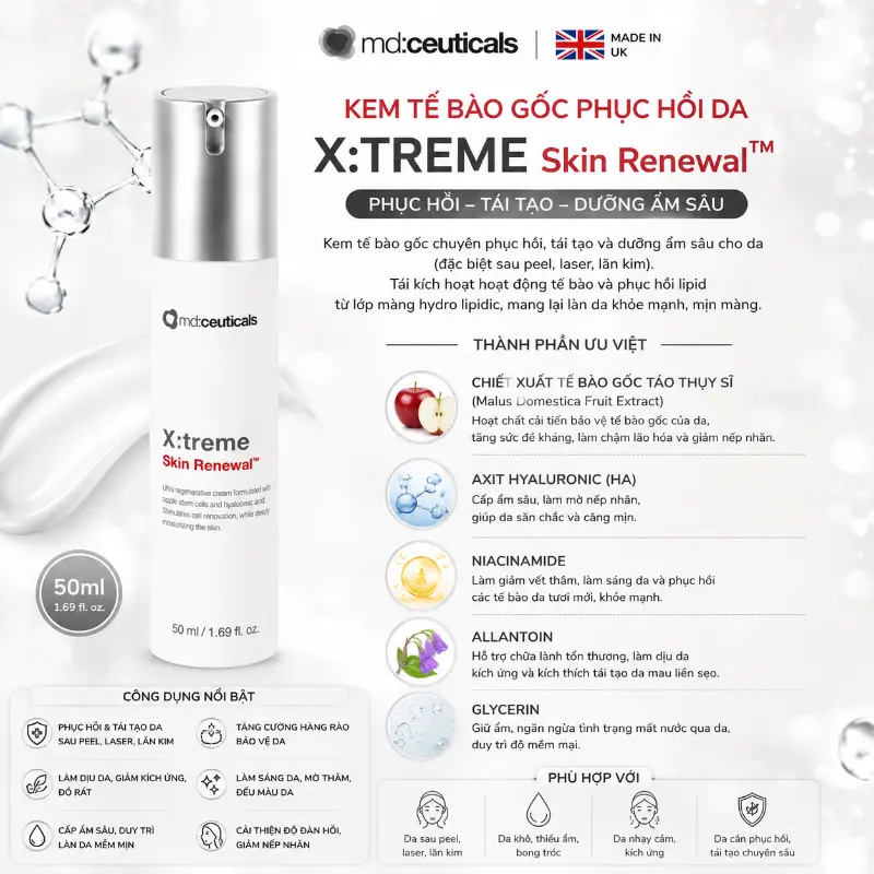 Kem Tế Bào Gốc Phục Hồi Da X:TREME Skin Renewal MD:Ceuticals