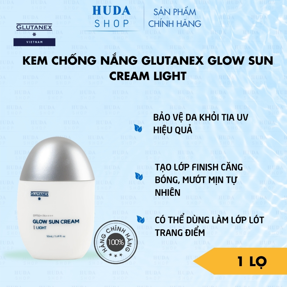 Kem chống nắng Glutanex Glow Sun Cream Light