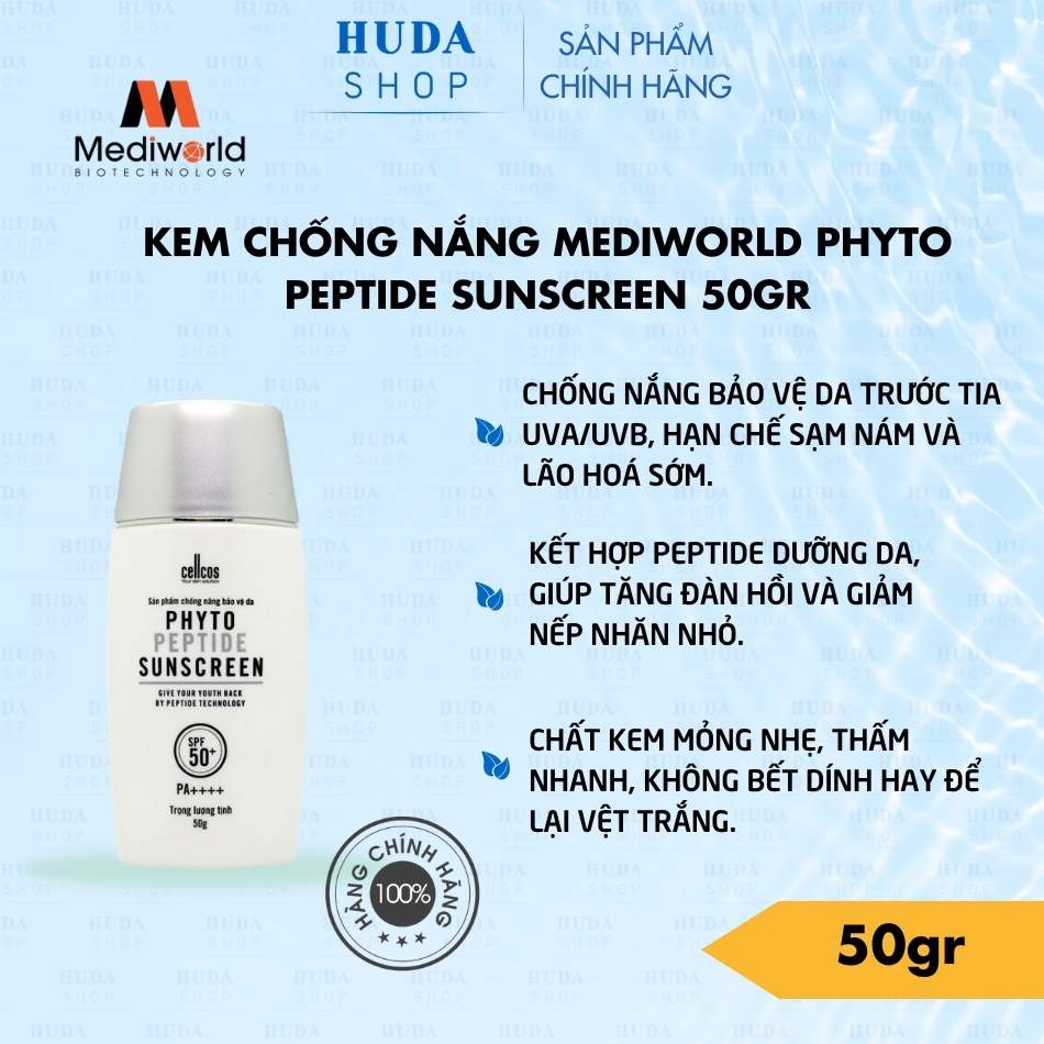 Kem chống nắng MEDIWORLD PHYTO PEPTIDE SUNSCREEN 50gr