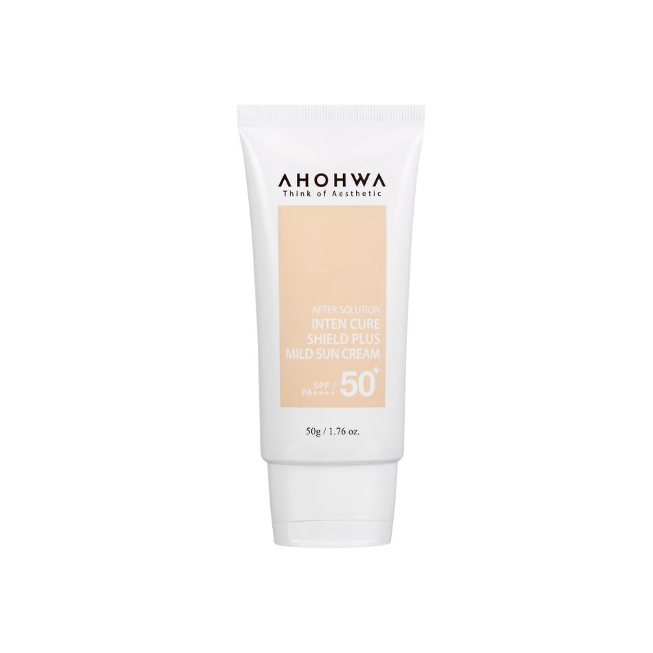Kem chống nắng hiệu chỉnh sắc tố X5 bảo vệ da Ahohwa After Solution Inten Cure Shield Plus Mild Sun Cream SPF50+/Pa++++