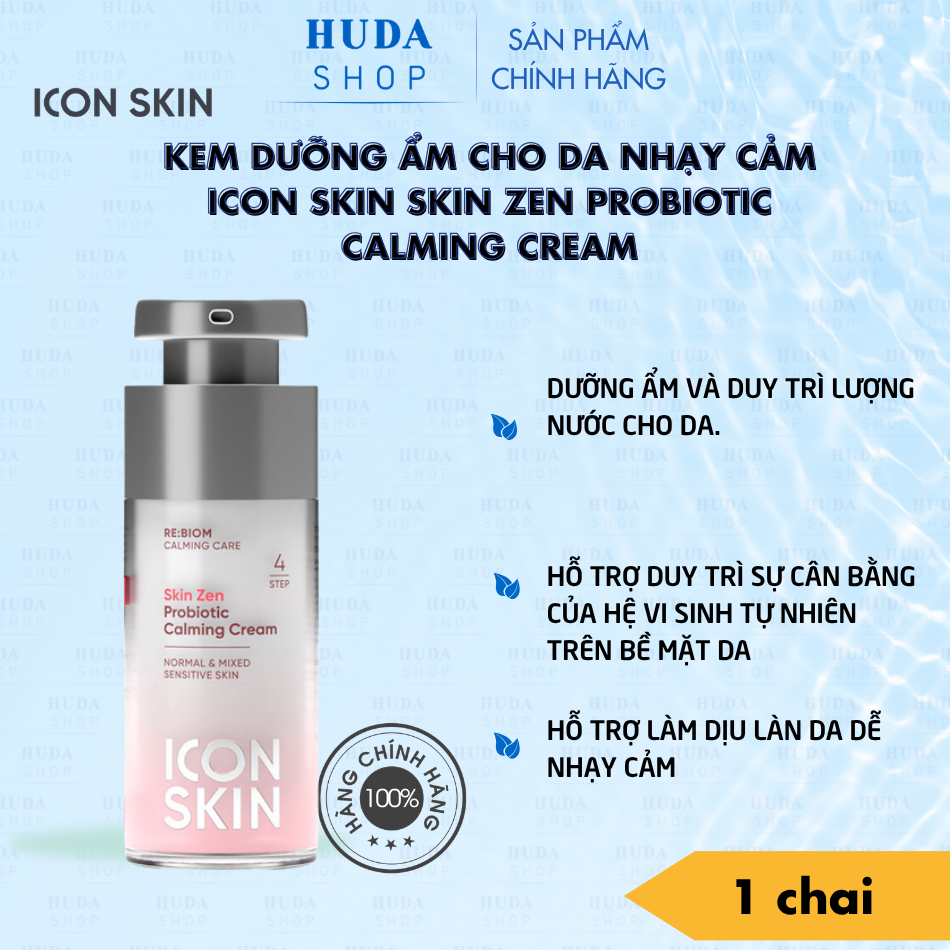 Kem dưỡng ẩm cho da nhạy cảm Icon Skin Skin Zen Probiotic Calming Cream