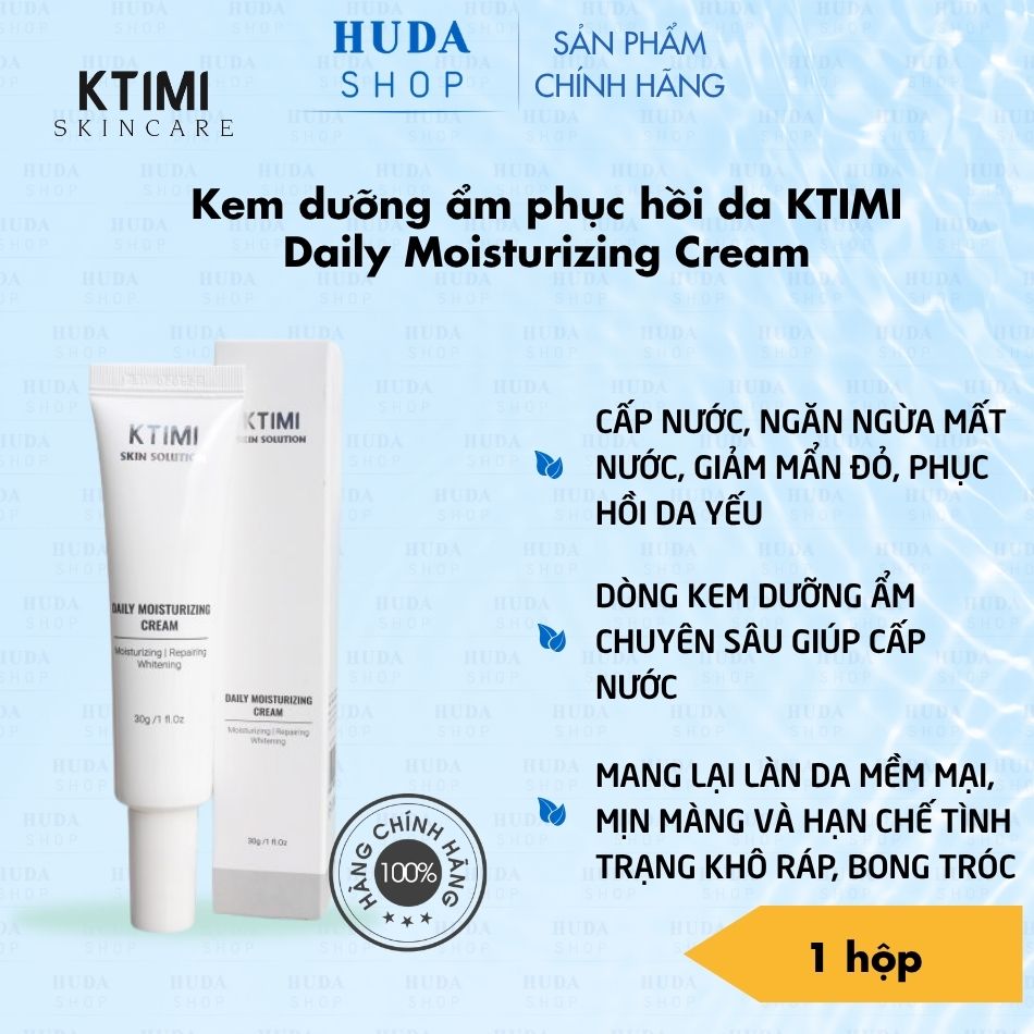 Kem dưỡng ẩm phục hồi da KTIMI Daily Moisturizing Cream