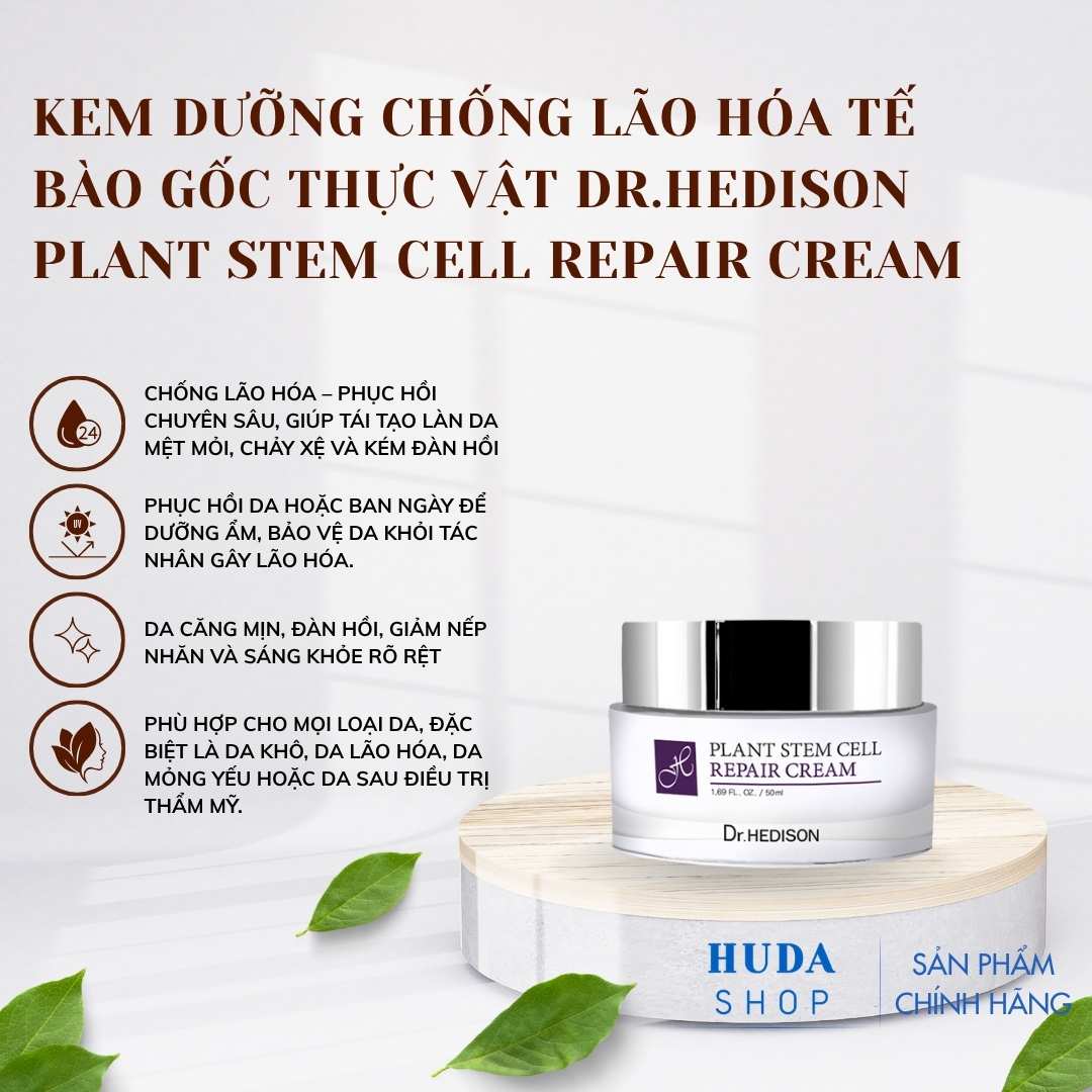 Kem dưỡng chống lão hóa tế bào gốc thực vật Dr.Hedison Plant Stem Cell Repair Cream (50ml-200ml)