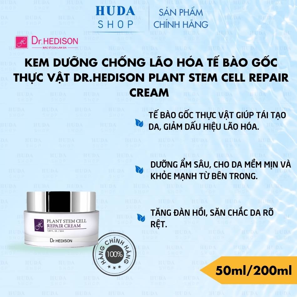 Kem dưỡng chống lão hóa tế bào gốc thực vật Dr.Hedison Plant Stem Cell Repair Cream (50ml-200ml)