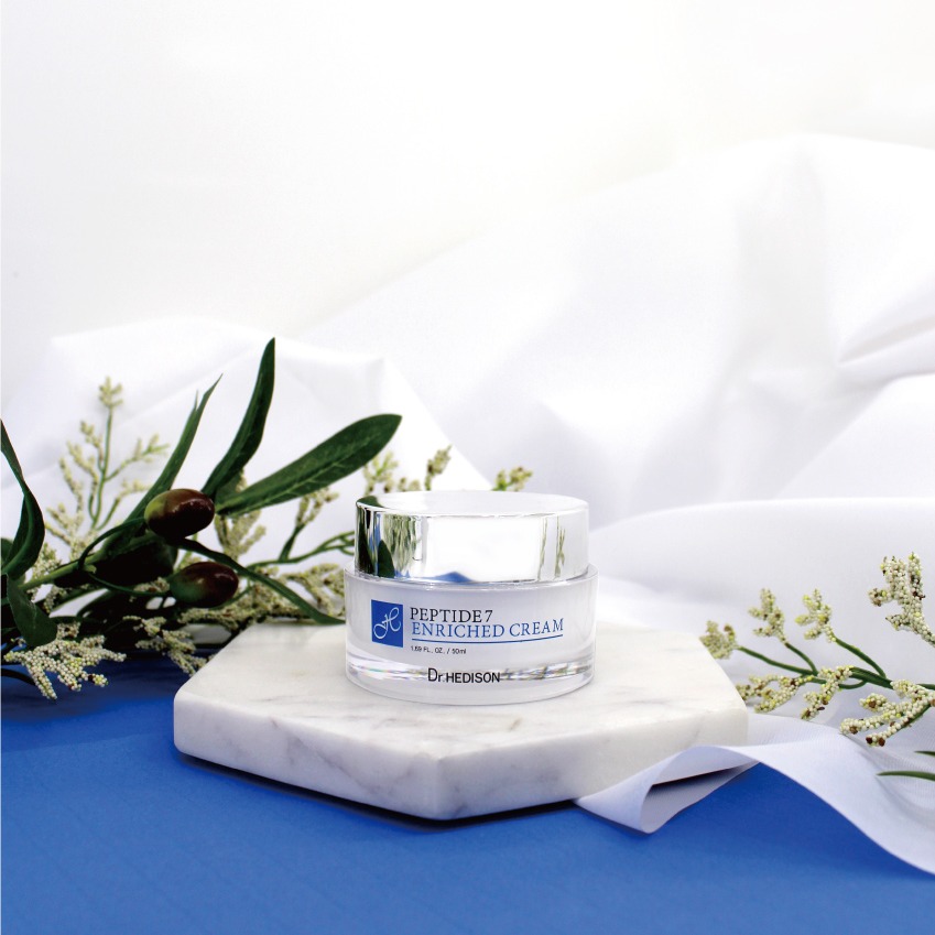 Kem dưỡng giảm nếp nhăn Peptide 7 Enriched Cream Dr.Hedison 50ml