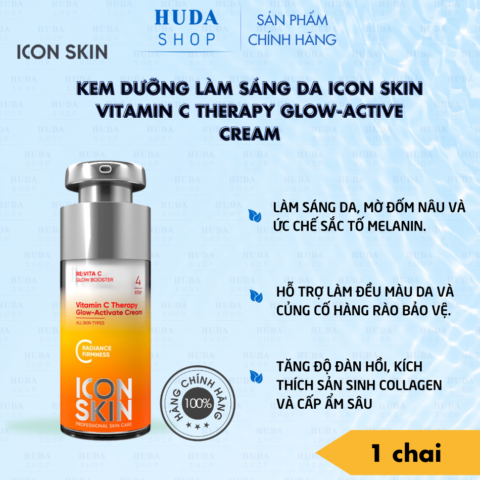 Kem dưỡng làm sáng da Icon Skin Vitamin C Therapy Glow-Active Cream