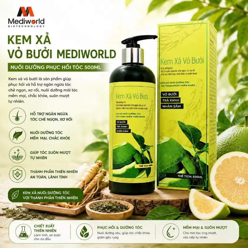 Kem xả vỏ bưởi MEDIWORLD 500ml