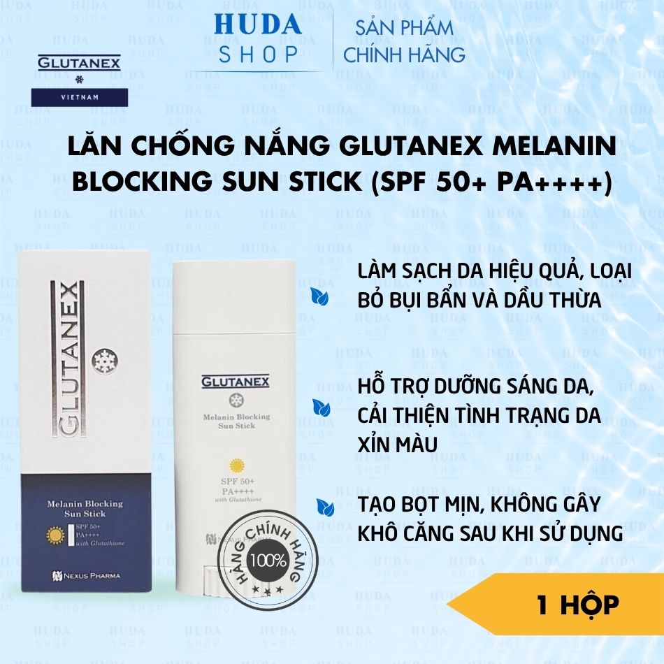 Lăn chống nắng Glutanex Melanin Blocking Sun Stick (SPF 50+ PA++++)