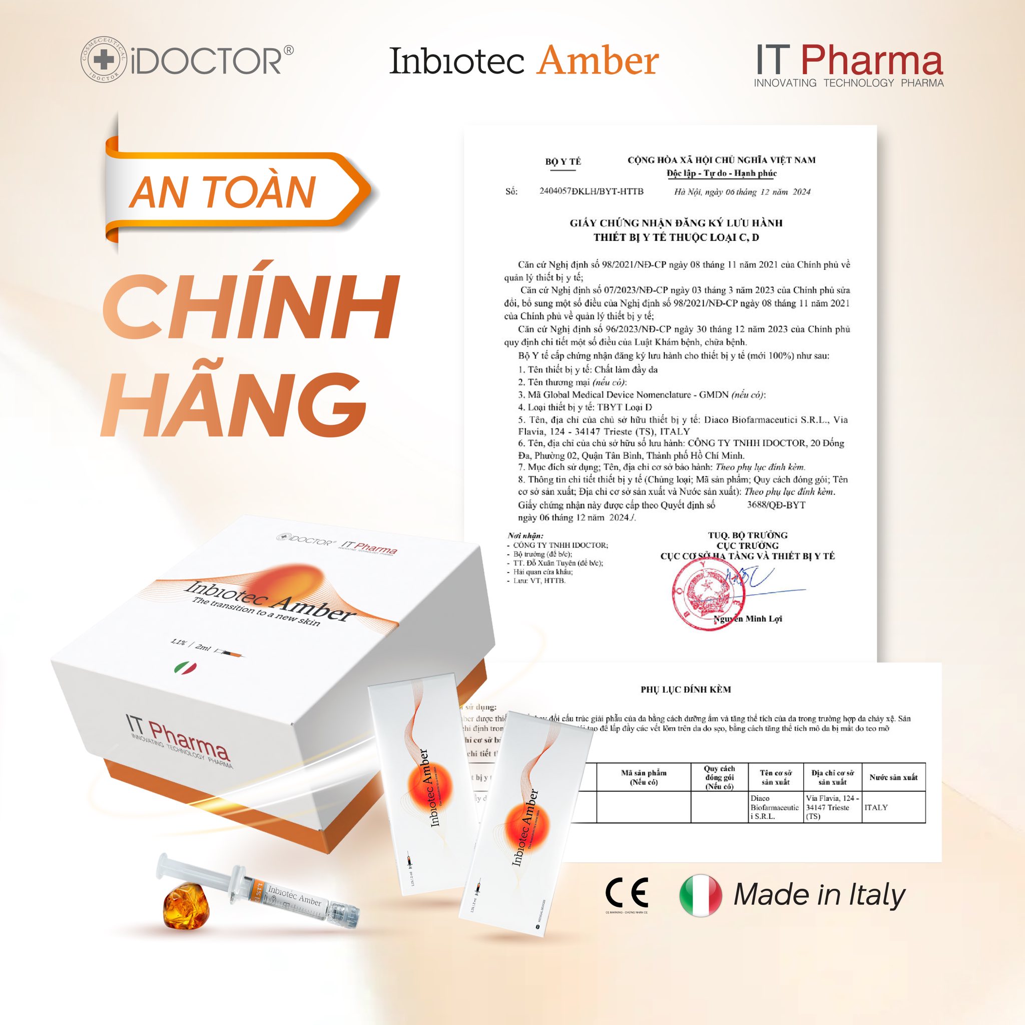 Liệu Trình Tiêm BAP Inbiotec Amber: Phác Đồ Phục Hồi & Trẻ Hóa Da Italy