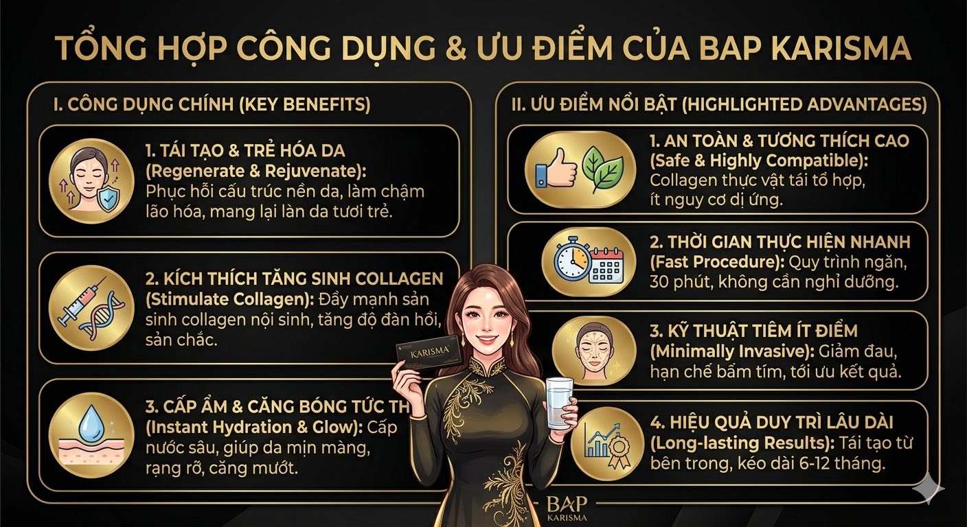 Liệu Trình Tiêm BAP Karisma: Phục Hồi Bằng Collagen Tái Tổ Hợp K15+
