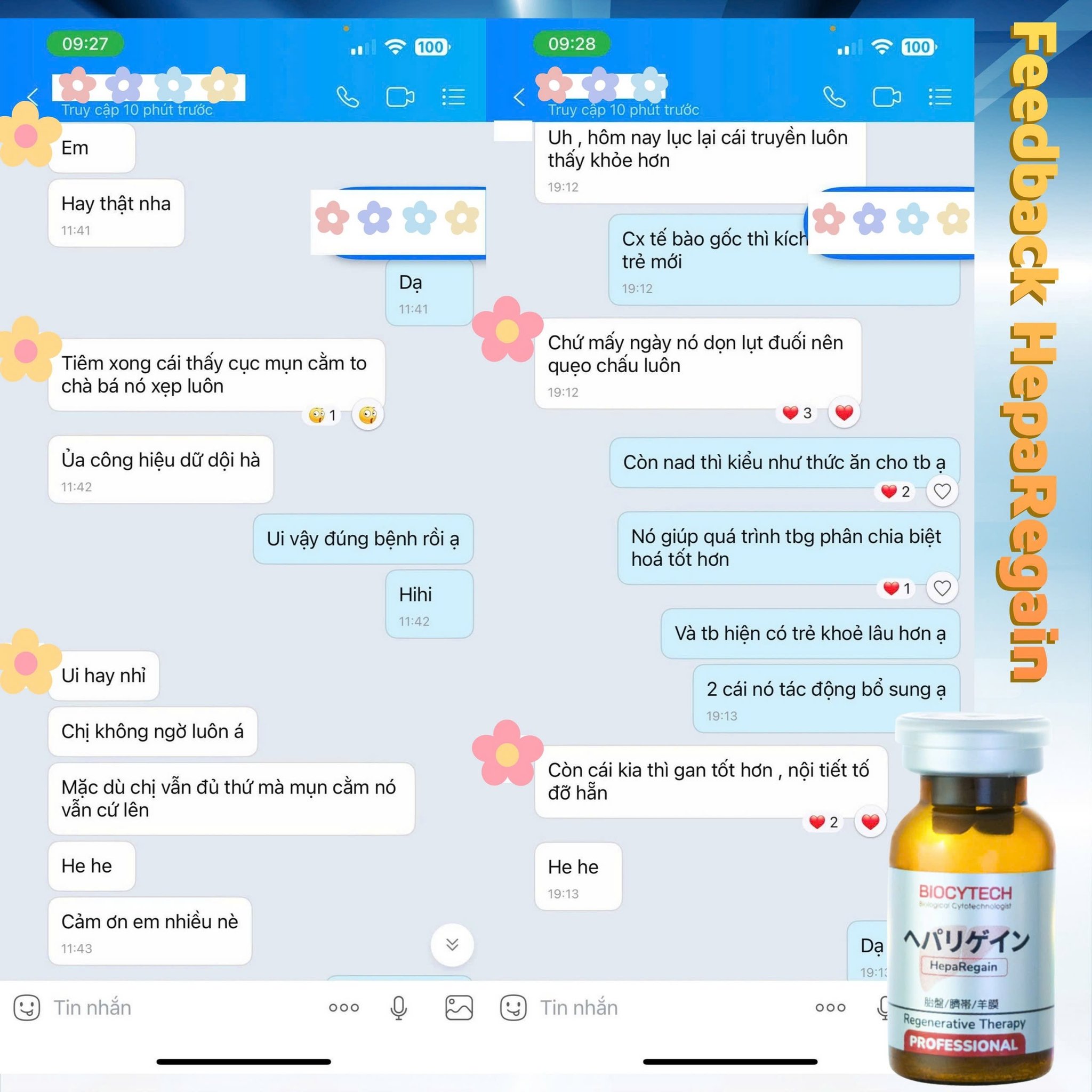 Liệu pháp tái tạo gan, cân bằng nội tiết Biocytech Heparegain Professional