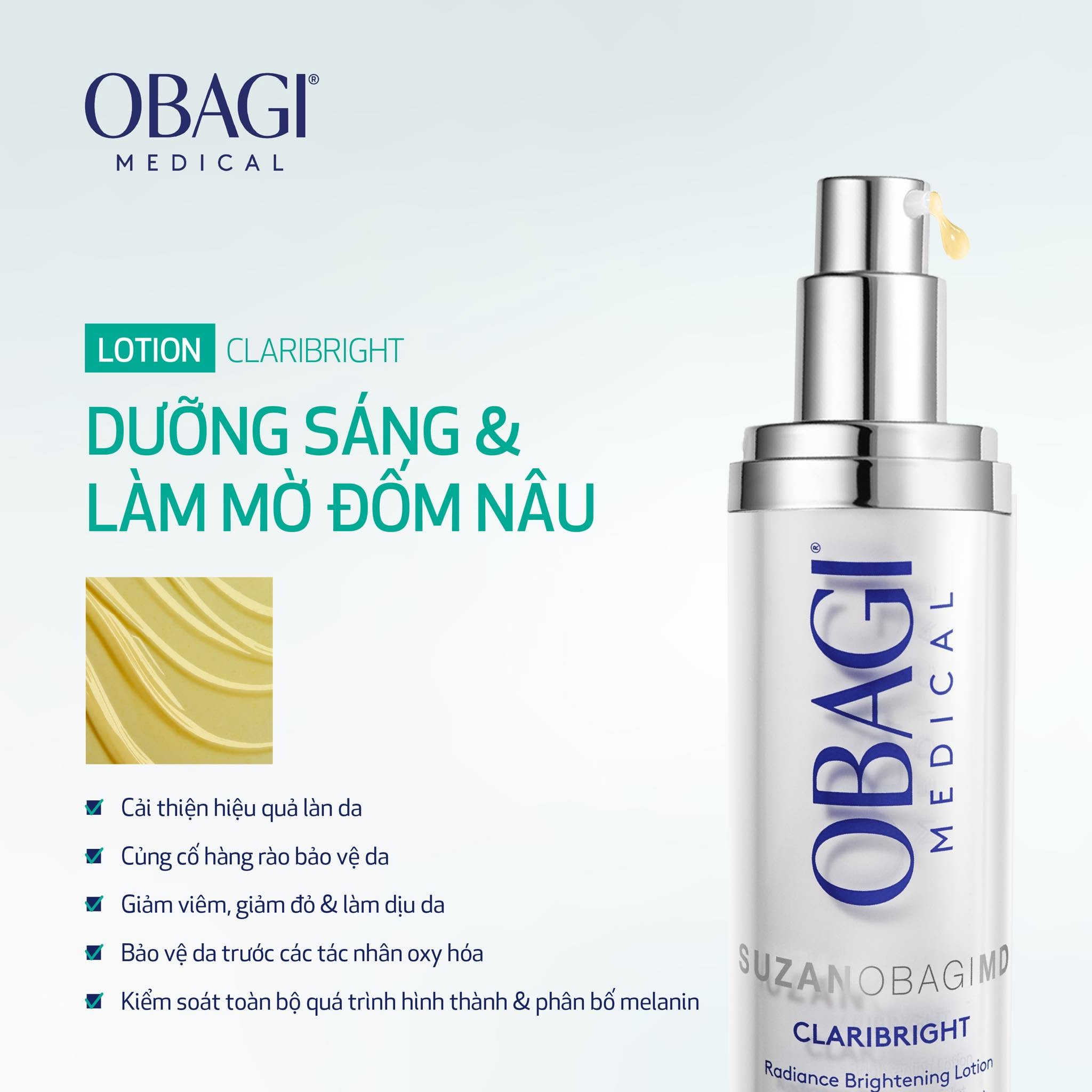 Lotion dưỡng sáng và giảm thâm nám SUZANOBAGIMD® Claribright – Giải pháp cải thiện sắc tố toàn diện