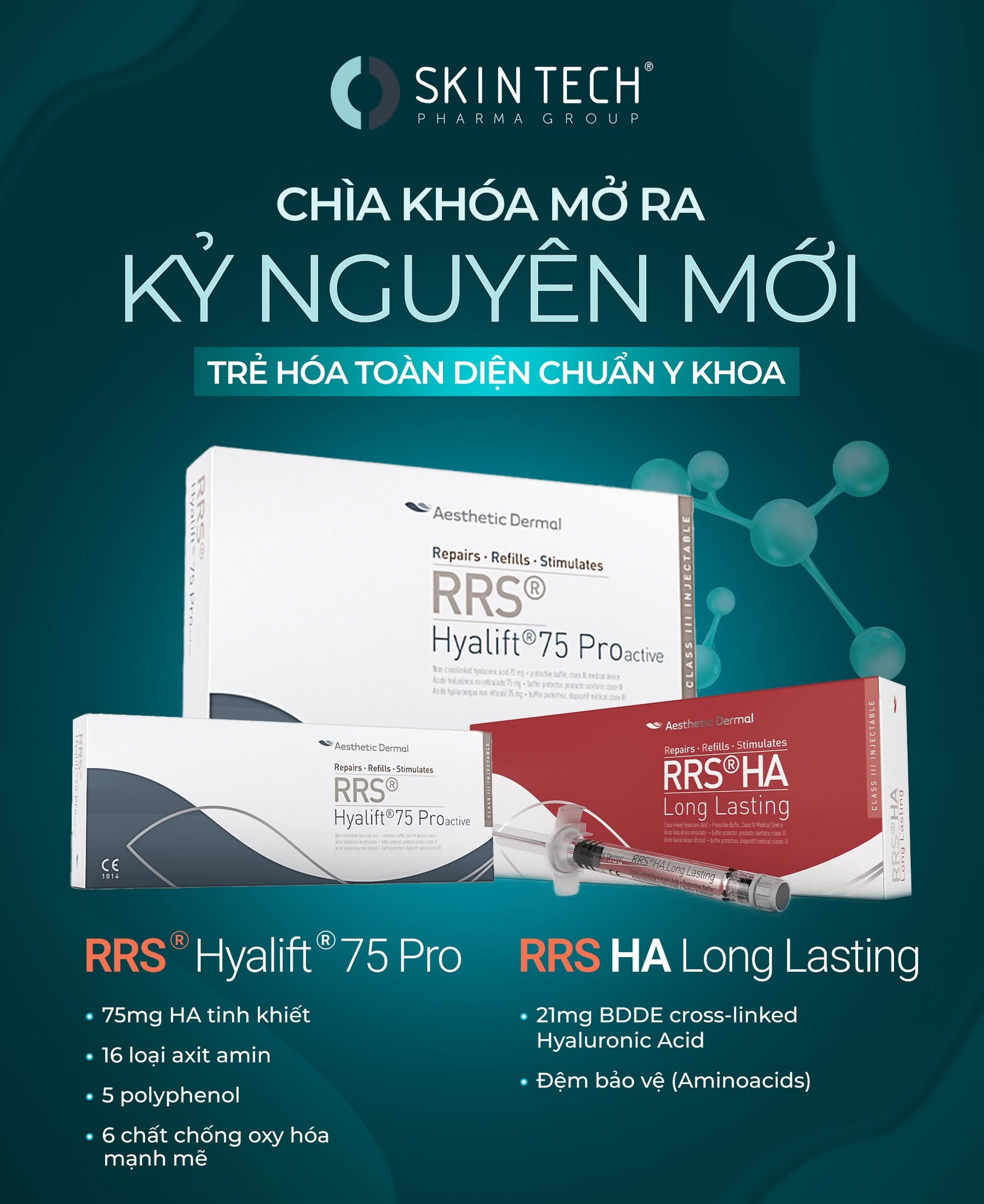 MESO CĂNG BÓNG DA RRS HYALIFT SKIN TECH 75 PRO 5ML