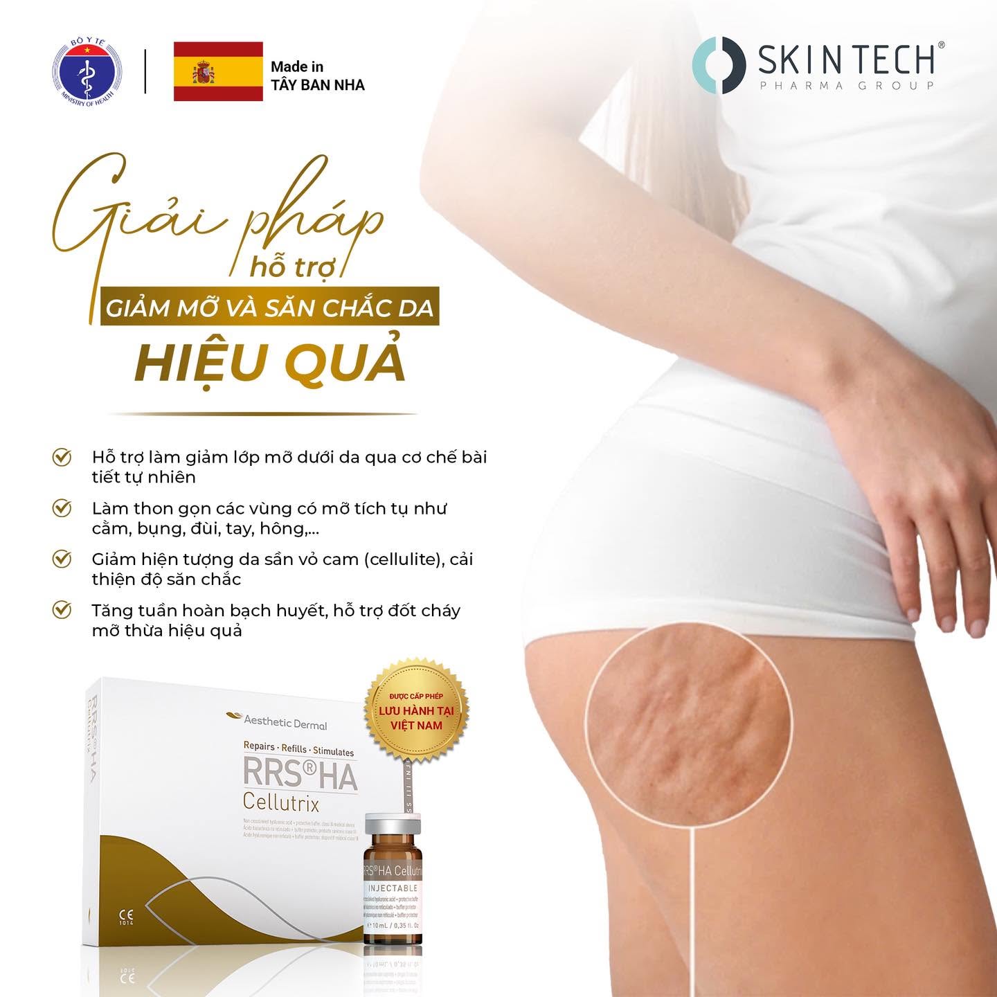 MESO GIẢM MỠ RRS® HA CELLUTRIX SKIN TECH 10ML- Lẻ 1 lọ