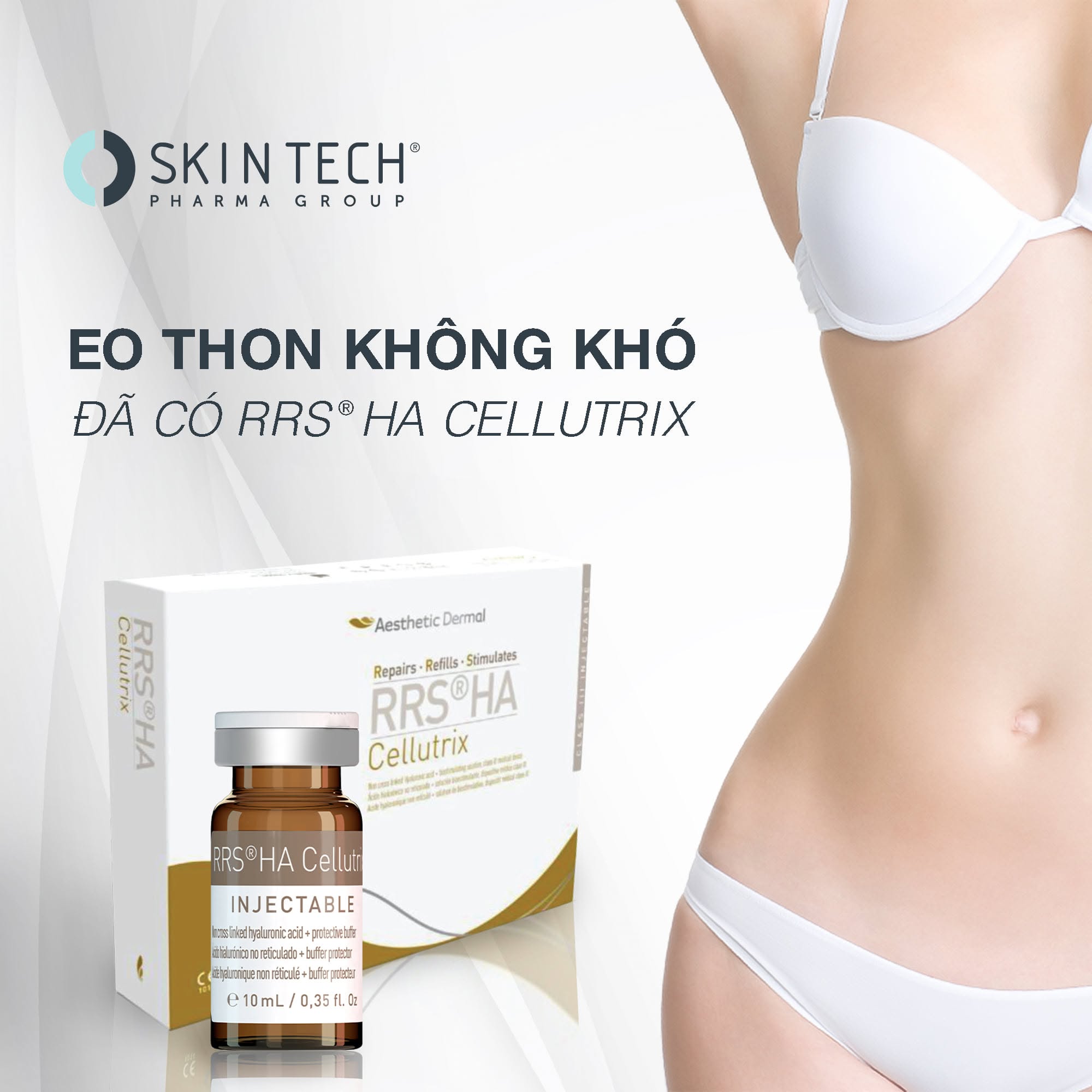 MESO GIẢM MỠ RRS® HA CELLUTRIX SKIN TECH 10ML- Lẻ 1 lọ