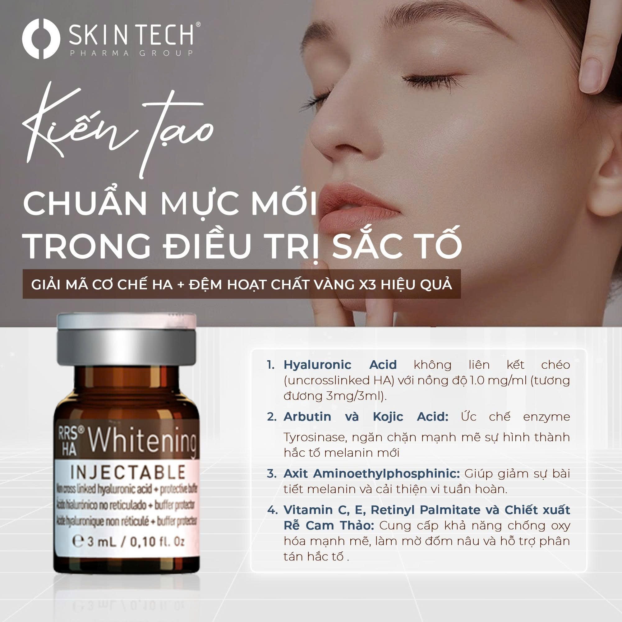 MESO SÁNG DA, MỜ NÁM RRS® HA WHITENING SKIN TECH 3ML