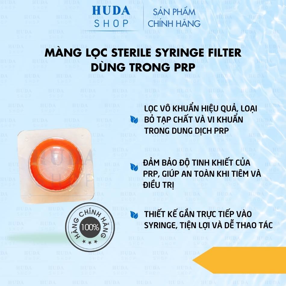 Màng lọc Sterile Syringe Filter dùng trong PRP