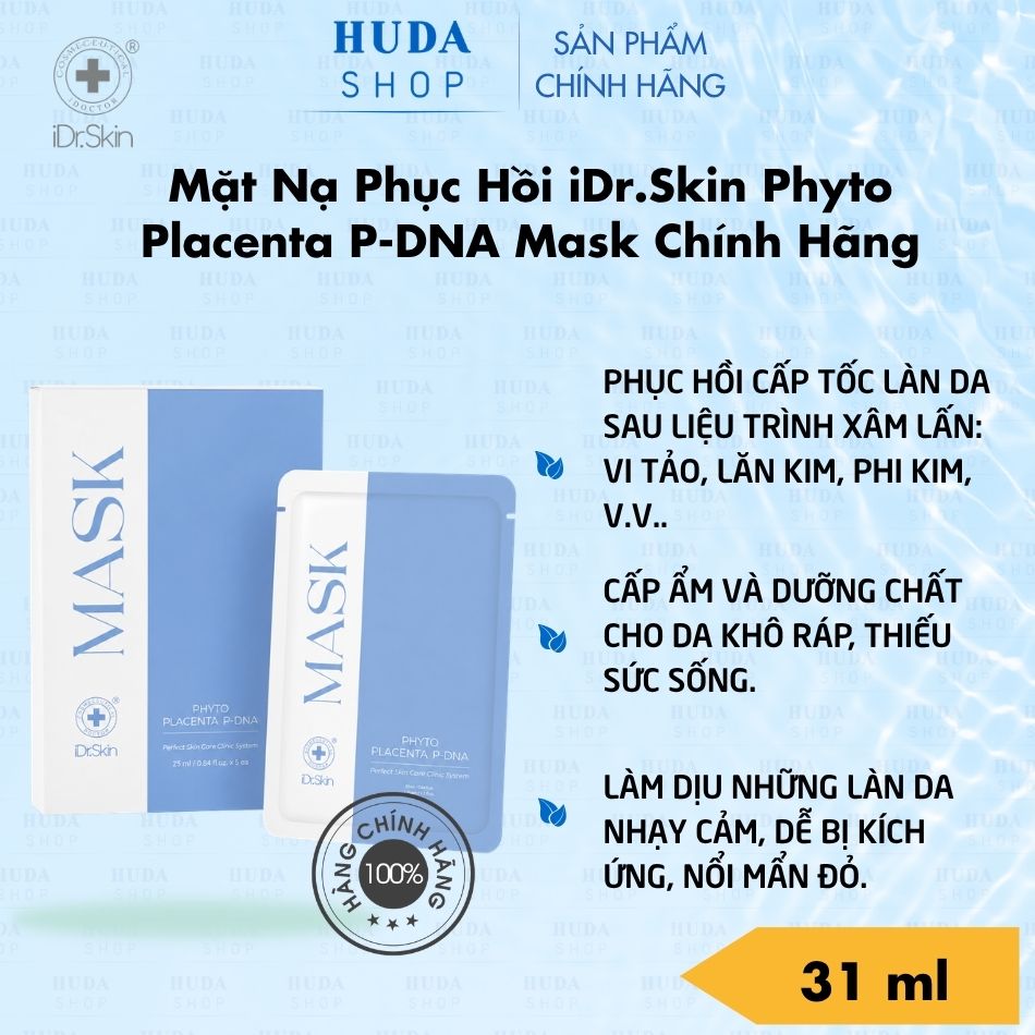 Mặt Nạ Phục Hồi iDr.Skin Phyto Placenta P-DNA Mask Chính Hãng