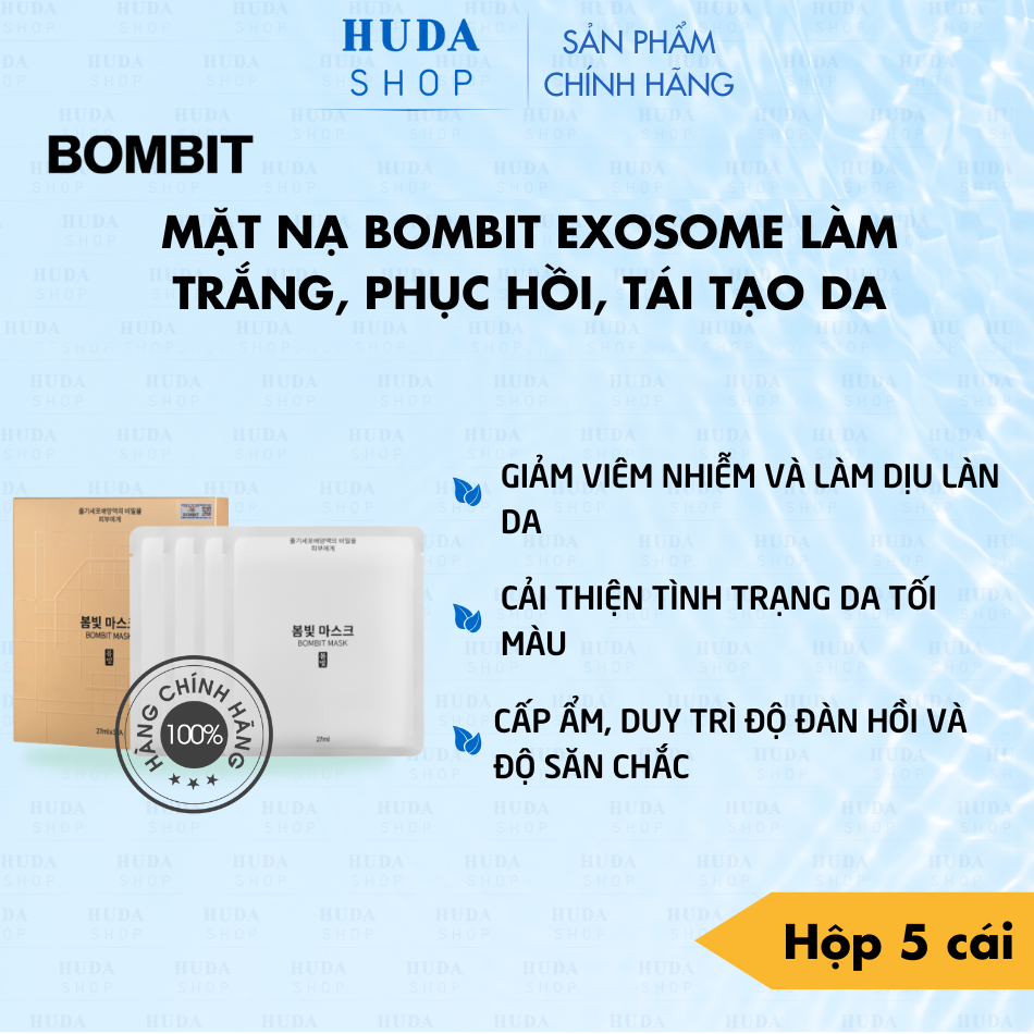 Mặt nạ Bombit Exosome làm trắng, phục hồi, tái tạo da