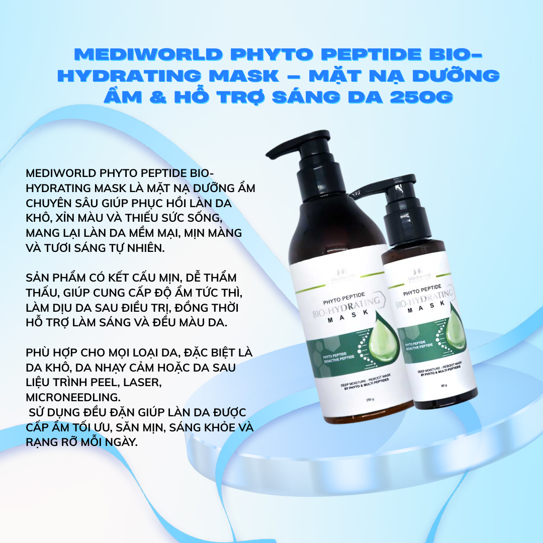 Mặt nạ hỗ trợ sáng da MEDIWORLD PHYTO PEPTIDE BIO-HYDRATING MASK