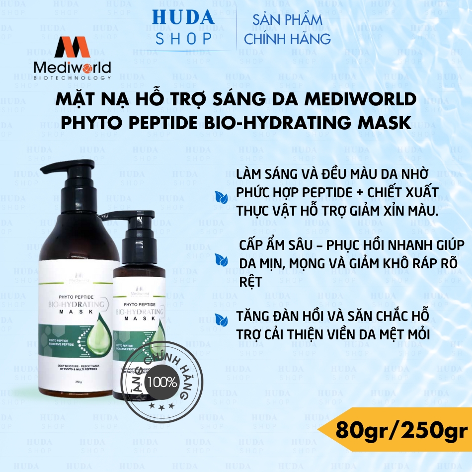 Mặt nạ hỗ trợ sáng da MEDIWORLD PHYTO PEPTIDE BIO-HYDRATING MASK