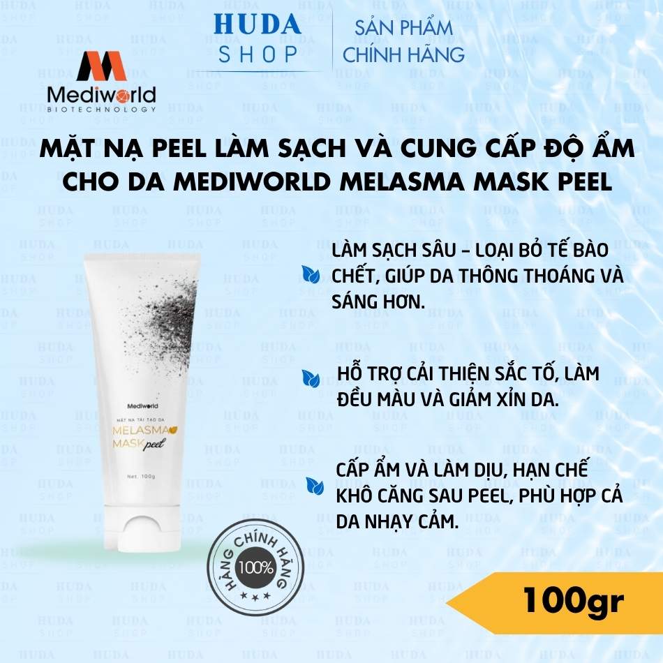 Mặt nạ peel làm sạch và cung cấp độ ẩm cho da Mediworld Melasma Mask Peel