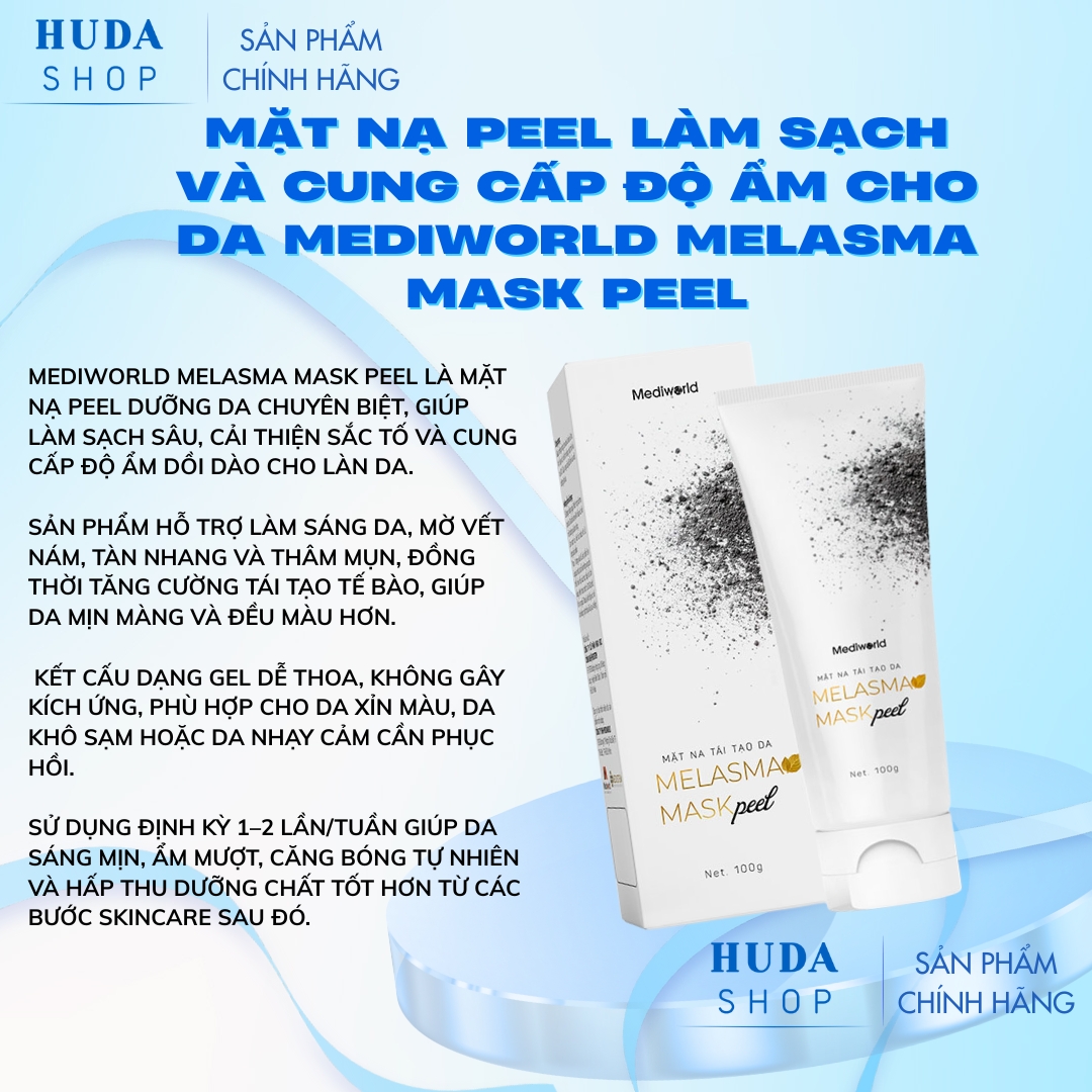 Mặt nạ peel làm sạch và cung cấp độ ẩm cho da Mediworld Melasma Mask Peel